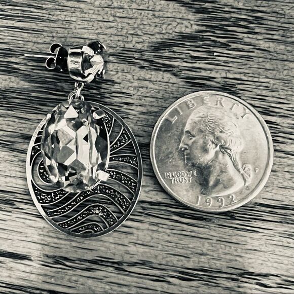 Handcrafted Earrings with Swarovski Crystal - Picture 5 of 6